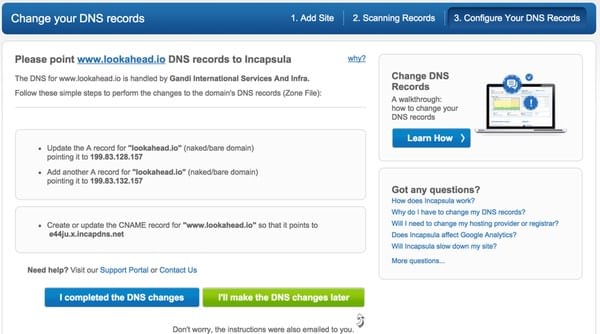 Изменение записей DNS