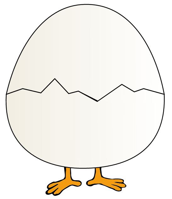птичка внутри яйца